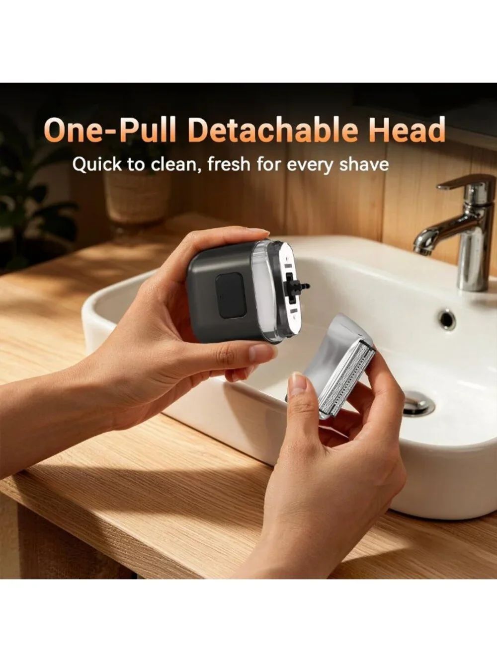 Mini Electric Foil Shaver for Men - 3 Floating Blades, Waterproof, LED Display